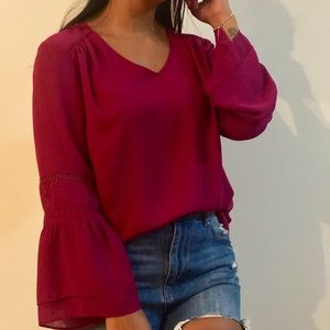 Magenta blouse